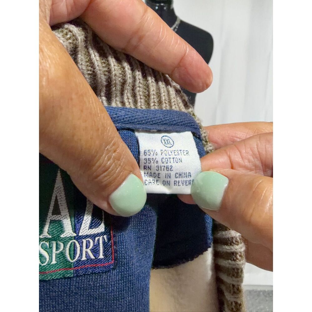 Colorblock Knit Panel Rugby Pullover - Picture 5 of 6